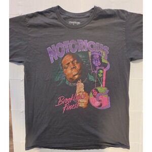 Notorious BIG Brooklyn Mint Shirt XL Gray Brooklyns Finest Hip Hop Graphic Tee